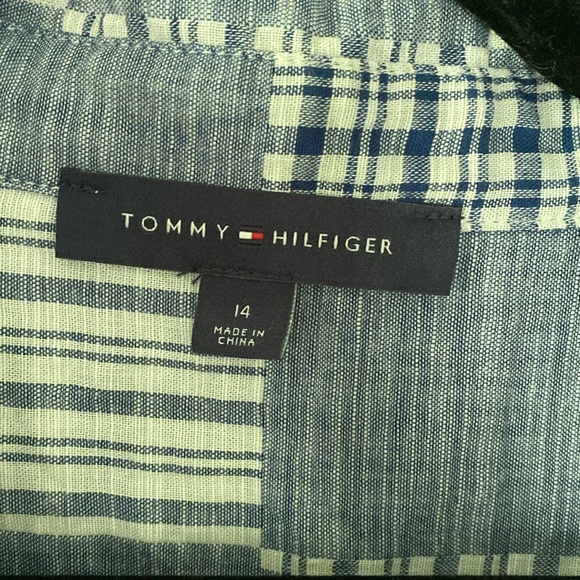 Women’s Tommy Hilfiger 100% Cotton Patchwork dress size 14 - Picture 4 of 8